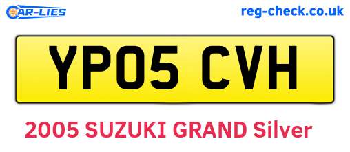 YP05CVH are the vehicle registration plates.