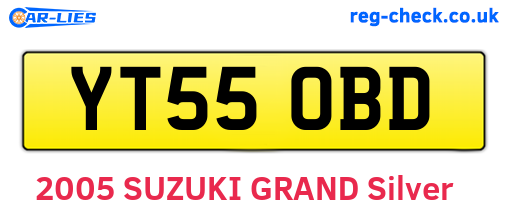 YT55OBD are the vehicle registration plates.