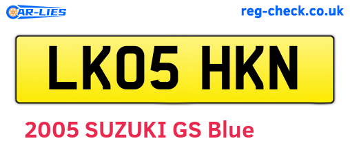 LK05HKN are the vehicle registration plates.