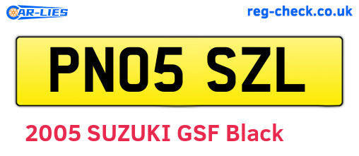 PN05SZL are the vehicle registration plates.