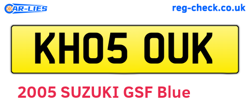 KH05OUK are the vehicle registration plates.