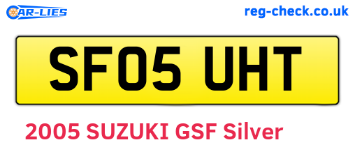 SF05UHT are the vehicle registration plates.