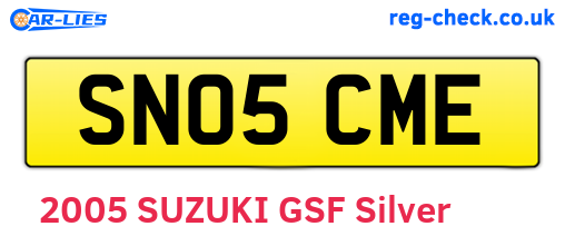 SN05CME are the vehicle registration plates.
