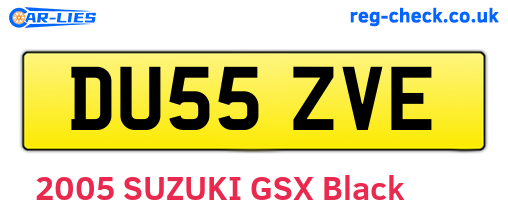 DU55ZVE are the vehicle registration plates.