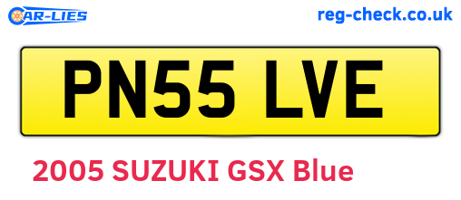 PN55LVE are the vehicle registration plates.