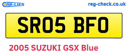 SR05BFO are the vehicle registration plates.