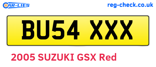 BU54XXX are the vehicle registration plates.