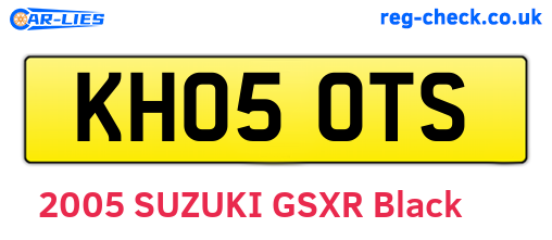 KH05OTS are the vehicle registration plates.