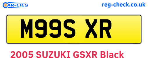 M99SXR are the vehicle registration plates.