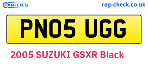 PN05UGG are the vehicle registration plates.