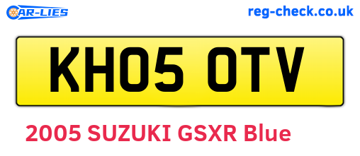 KH05OTV are the vehicle registration plates.