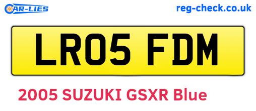LR05FDM are the vehicle registration plates.