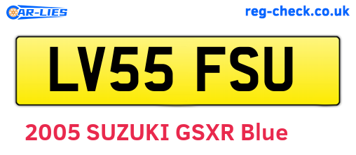 LV55FSU are the vehicle registration plates.