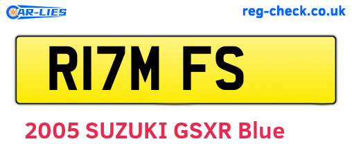 R17MFS are the vehicle registration plates.