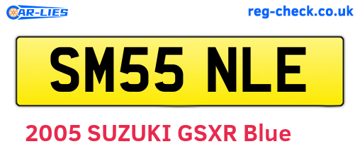 SM55NLE are the vehicle registration plates.