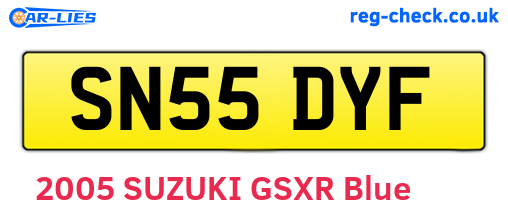 SN55DYF are the vehicle registration plates.