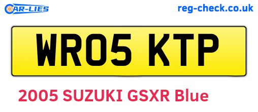 WR05KTP are the vehicle registration plates.