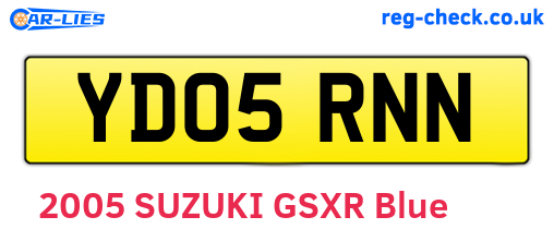YD05RNN are the vehicle registration plates.