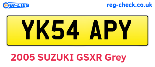 YK54APY are the vehicle registration plates.