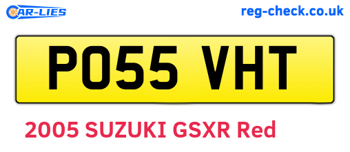 PO55VHT are the vehicle registration plates.