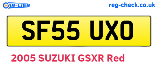 SF55UXO are the vehicle registration plates.