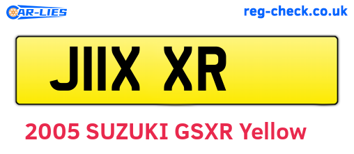 J11XXR are the vehicle registration plates.