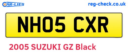 NH05CXR are the vehicle registration plates.