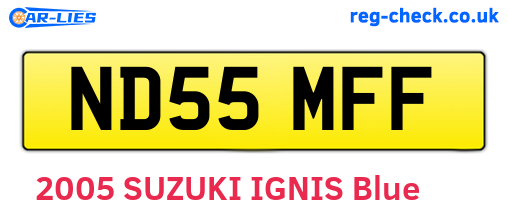ND55MFF are the vehicle registration plates.