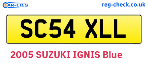 SC54XLL are the vehicle registration plates.