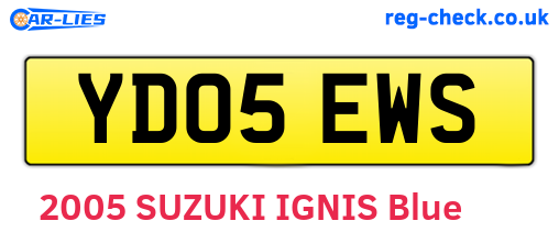 YD05EWS are the vehicle registration plates.