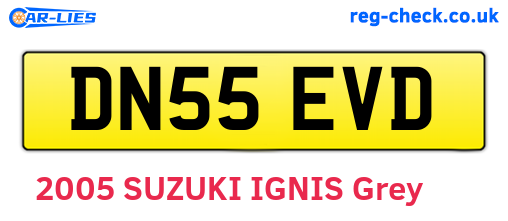 DN55EVD are the vehicle registration plates.