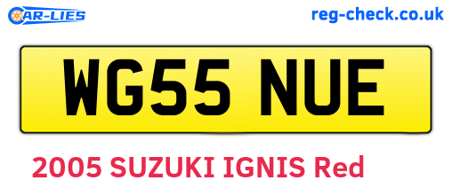 WG55NUE are the vehicle registration plates.