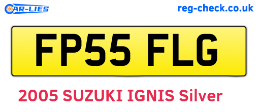 FP55FLG are the vehicle registration plates.