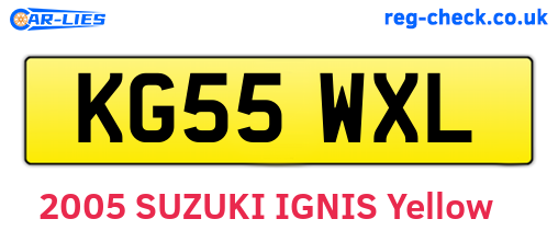 KG55WXL are the vehicle registration plates.
