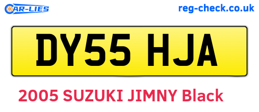 DY55HJA are the vehicle registration plates.