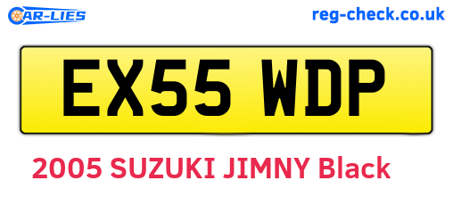 EX55WDP are the vehicle registration plates.