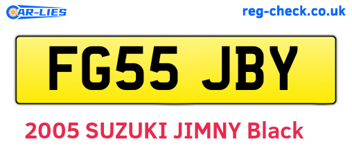 FG55JBY are the vehicle registration plates.