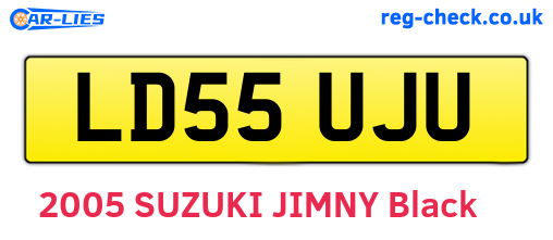 LD55UJU are the vehicle registration plates.