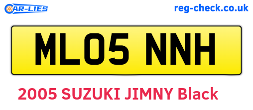 ML05NNH are the vehicle registration plates.