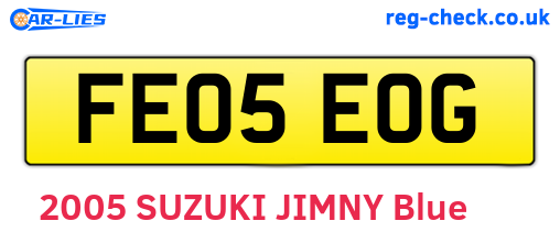 FE05EOG are the vehicle registration plates.