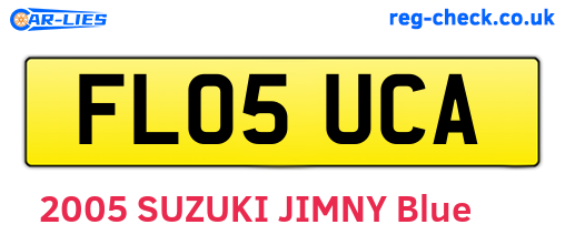 FL05UCA are the vehicle registration plates.