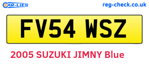 FV54WSZ are the vehicle registration plates.