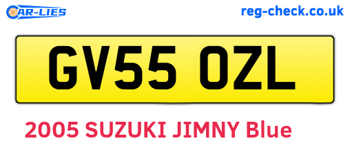 GV55OZL are the vehicle registration plates.