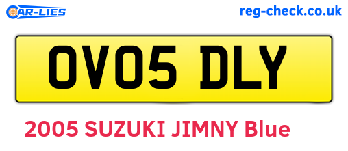 OV05DLY are the vehicle registration plates.