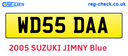 WD55DAA are the vehicle registration plates.