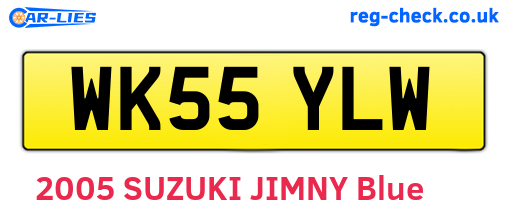 WK55YLW are the vehicle registration plates.