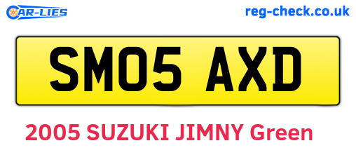 SM05AXD are the vehicle registration plates.