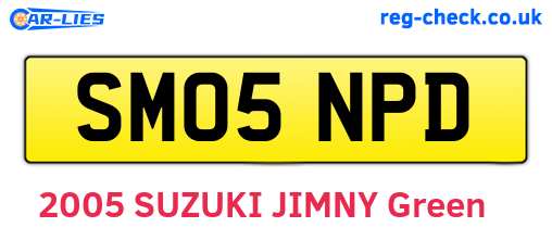 SM05NPD are the vehicle registration plates.