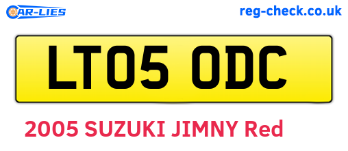 LT05ODC are the vehicle registration plates.