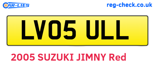 LV05ULL are the vehicle registration plates.